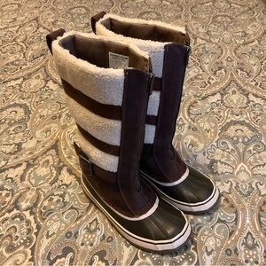 Mint Sorel Helen Of Tundra Leather Sherpa Tall Winter Boots Women’s Sz 7 Worn 1x